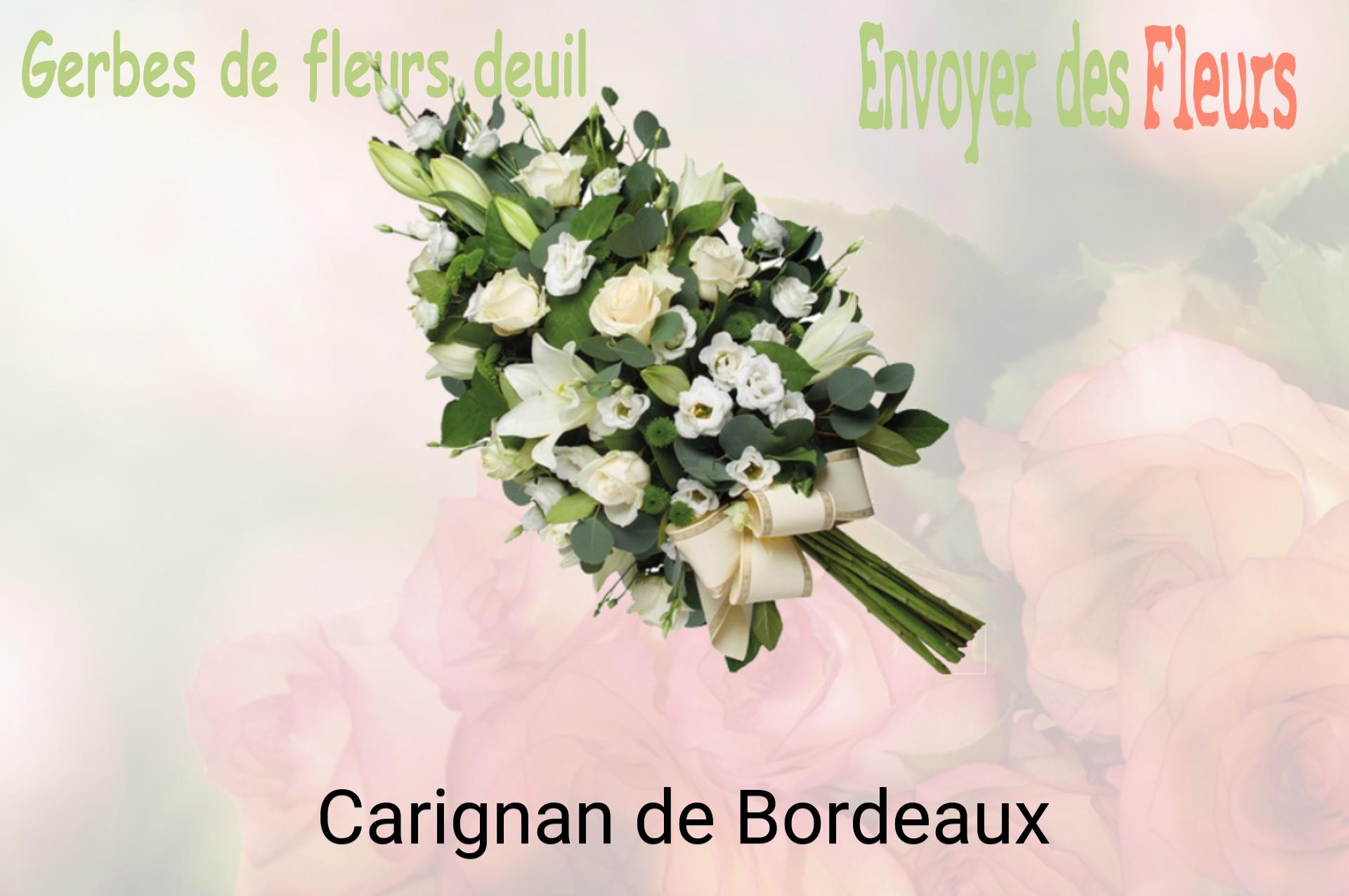Gerbe de fleurs de deuil livrée à Carignan-de-Bordeaux